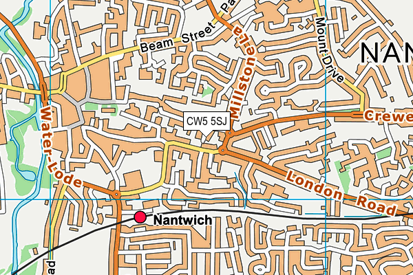 CW5 5SJ map - OS VectorMap District (Ordnance Survey) CW5 5SJ map - OS VectorMap District (Ordnance Survey)