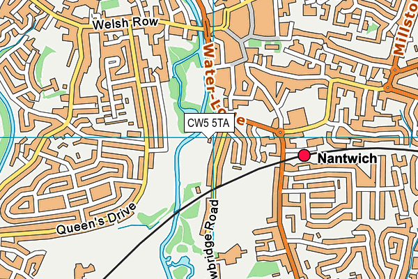 CW5 5TA map - OS VectorMap District (Ordnance Survey) CW5 5TA map - OS VectorMap District (Ordnance Survey)