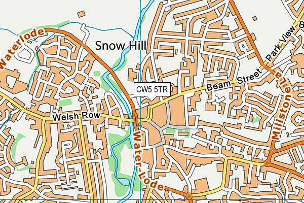 CW5 5TR map - OS VectorMap District (Ordnance Survey) CW5 5TR map - OS VectorMap District (Ordnance Survey)