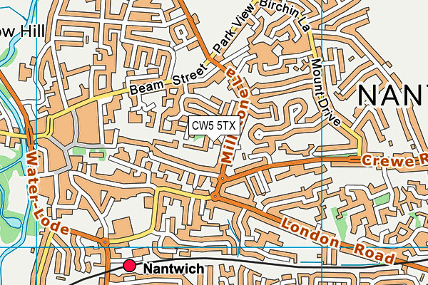 CW5 5TX map - OS VectorMap District (Ordnance Survey) CW5 5TX map - OS VectorMap District (Ordnance Survey)