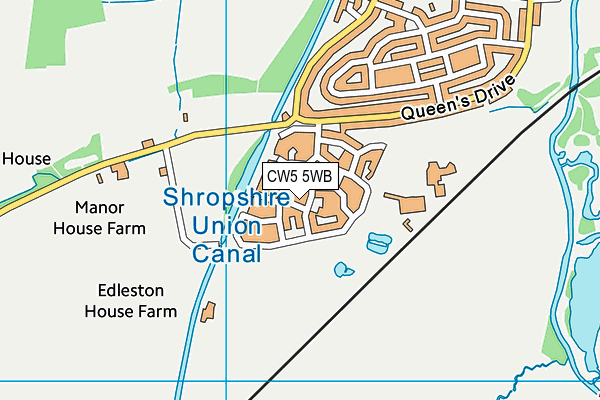 CW5 5WB map - OS VectorMap District (Ordnance Survey) CW5 5WB map - OS VectorMap District (Ordnance Survey)