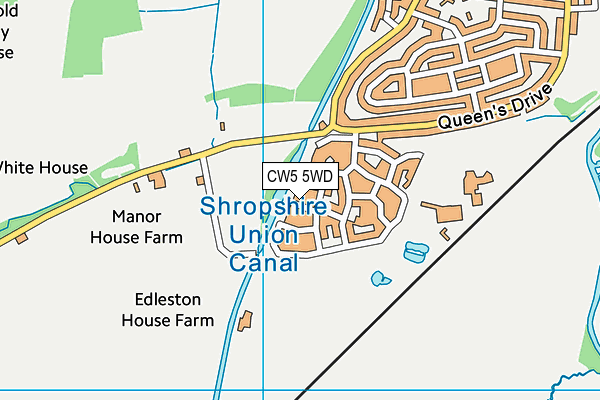CW5 5WD map - OS VectorMap District (Ordnance Survey) CW5 5WD map - OS VectorMap District (Ordnance Survey)