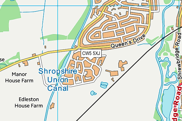 CW5 5XJ map - OS VectorMap District (Ordnance Survey) CW5 5XJ map - OS VectorMap District (Ordnance Survey)
