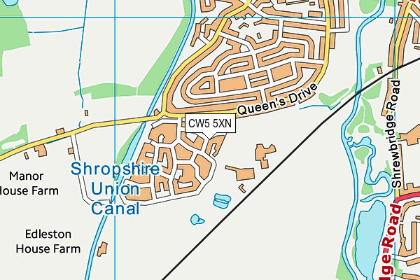 CW5 5XN map - OS VectorMap District (Ordnance Survey) CW5 5XN map - OS VectorMap District (Ordnance Survey)