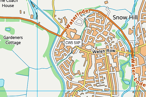 CW5 5XP map - OS VectorMap District (Ordnance Survey) CW5 5XP map - OS VectorMap District (Ordnance Survey)