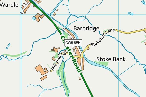 CW5 6BH map - OS VectorMap District (Ordnance Survey) CW5 6BH map - OS VectorMap District (Ordnance Survey)