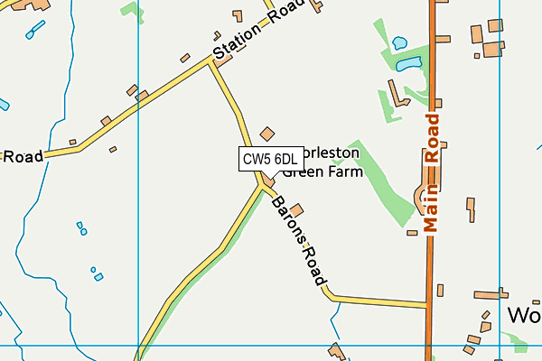 CW5 6DL map - OS VectorMap District (Ordnance Survey) CW5 6DL map - OS VectorMap District (Ordnance Survey)