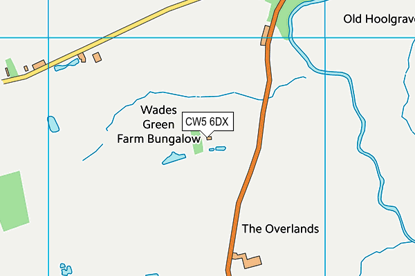 CW5 6DX map - OS VectorMap District (Ordnance Survey)