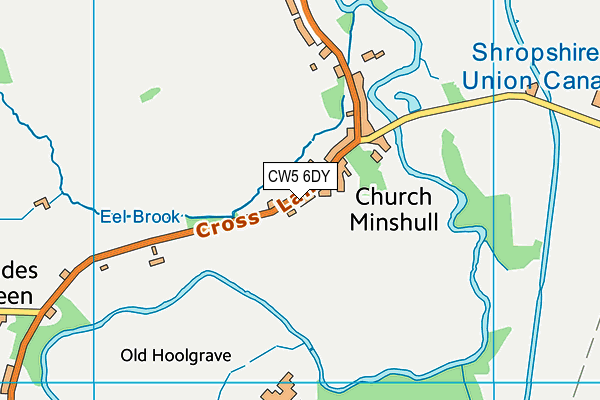 CW5 6DY map - OS VectorMap District (Ordnance Survey)