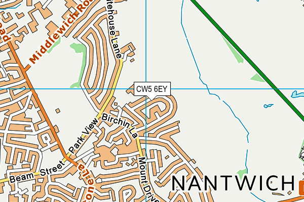 CW5 6EY map - OS VectorMap District (Ordnance Survey) CW5 6EY map - OS VectorMap District (Ordnance Survey)