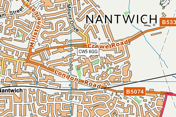 CW5 6GG map - OS VectorMap District (Ordnance Survey) CW5 6GG map - OS VectorMap District (Ordnance Survey)