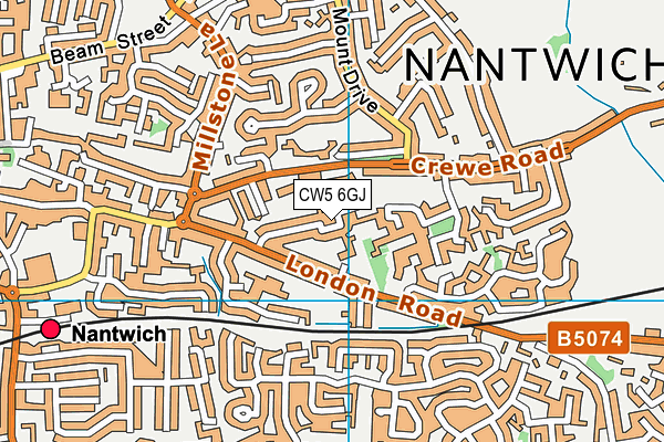 CW5 6GJ map - OS VectorMap District (Ordnance Survey) CW5 6GJ map - OS VectorMap District (Ordnance Survey)
