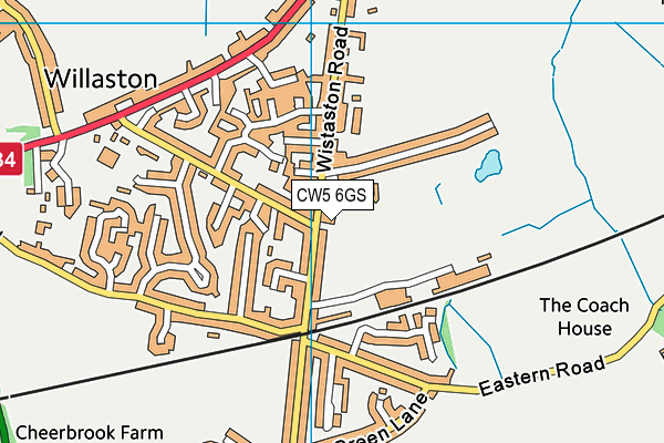 CW5 6GS map - OS VectorMap District (Ordnance Survey) CW5 6GS map - OS VectorMap District (Ordnance Survey)