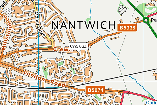 CW5 6GZ map - OS VectorMap District (Ordnance Survey) CW5 6GZ map - OS VectorMap District (Ordnance Survey)