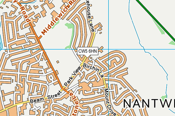 CW5 6HN map - OS VectorMap District (Ordnance Survey) CW5 6HN map - OS VectorMap District (Ordnance Survey)