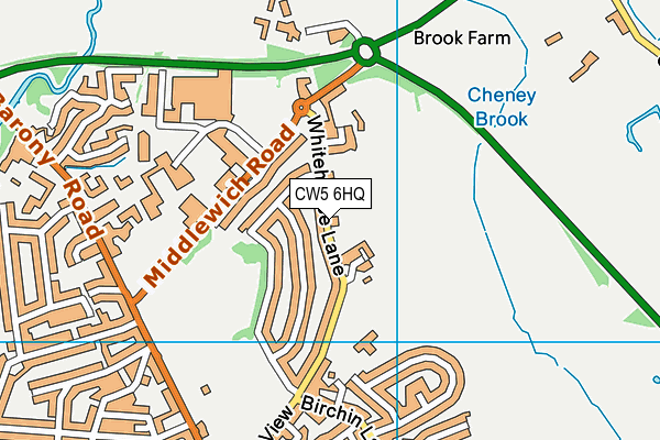 CW5 6HQ map - OS VectorMap District (Ordnance Survey)
