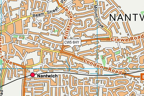 CW5 6HY map - OS VectorMap District (Ordnance Survey) CW5 6HY map - OS VectorMap District (Ordnance Survey)