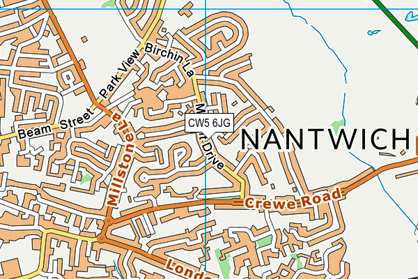 CW5 6JG map - OS VectorMap District (Ordnance Survey) CW5 6JG map - OS VectorMap District (Ordnance Survey)