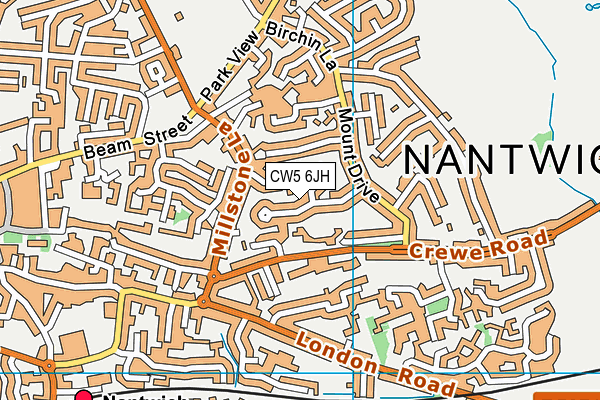 CW5 6JH map - OS VectorMap District (Ordnance Survey) CW5 6JH map - OS VectorMap District (Ordnance Survey)