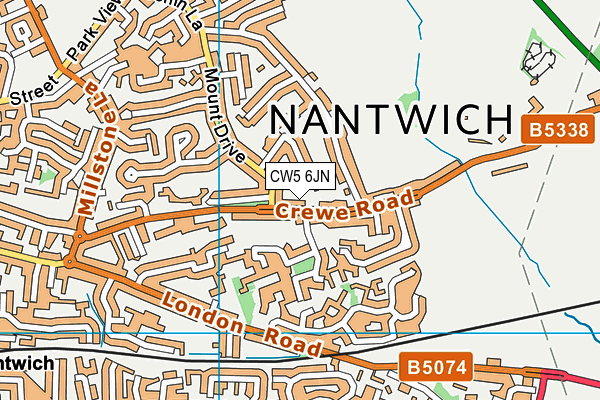 CW5 6JN map - OS VectorMap District (Ordnance Survey)
