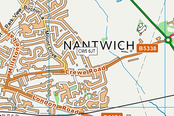 CW5 6JT map - OS VectorMap District (Ordnance Survey) CW5 6JT map - OS VectorMap District (Ordnance Survey)