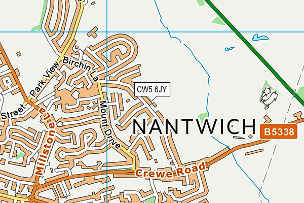 CW5 6JY map - OS VectorMap District (Ordnance Survey) CW5 6JY map - OS VectorMap District (Ordnance Survey)