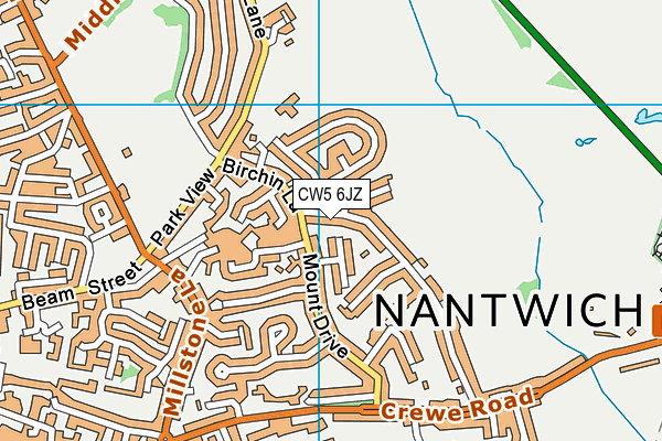 CW5 6JZ map - OS VectorMap District (Ordnance Survey) CW5 6JZ map - OS VectorMap District (Ordnance Survey)