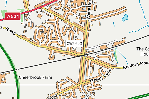 CW5 6LG map - OS VectorMap District (Ordnance Survey) CW5 6LG map - OS VectorMap District (Ordnance Survey)