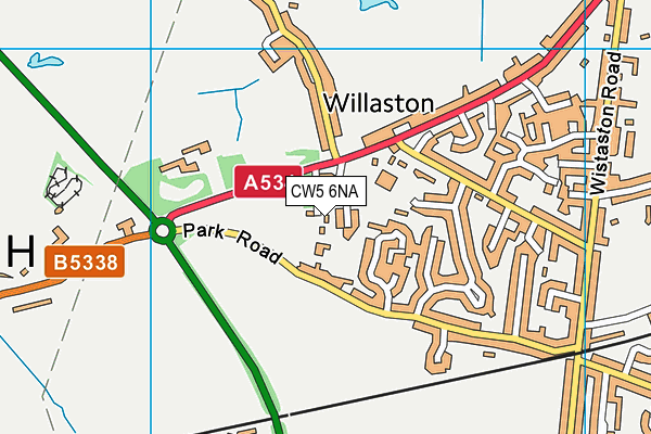 CW5 6NA map - OS VectorMap District (Ordnance Survey) CW5 6NA map - OS VectorMap District (Ordnance Survey)