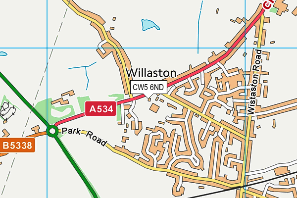 CW5 6ND map - OS VectorMap District (Ordnance Survey) CW5 6ND map - OS VectorMap District (Ordnance Survey)