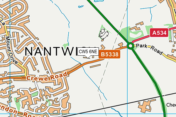 CW5 6NE map - OS VectorMap District (Ordnance Survey) CW5 6NE map - OS VectorMap District (Ordnance Survey)