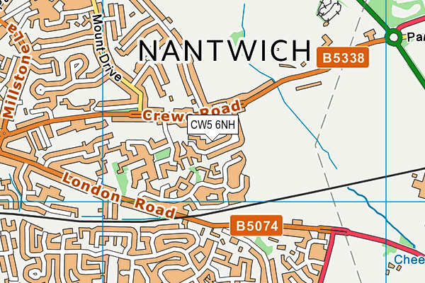 CW5 6NH map - OS VectorMap District (Ordnance Survey) CW5 6NH map - OS VectorMap District (Ordnance Survey)