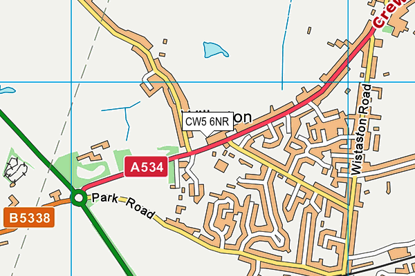 CW5 6NR map - OS VectorMap District (Ordnance Survey) CW5 6NR map - OS VectorMap District (Ordnance Survey)
