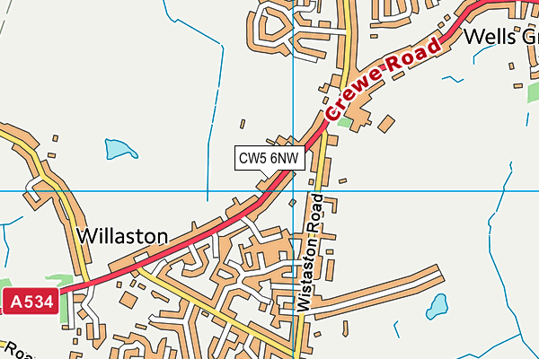 CW5 6NW map - OS VectorMap District (Ordnance Survey) CW5 6NW map - OS VectorMap District (Ordnance Survey)