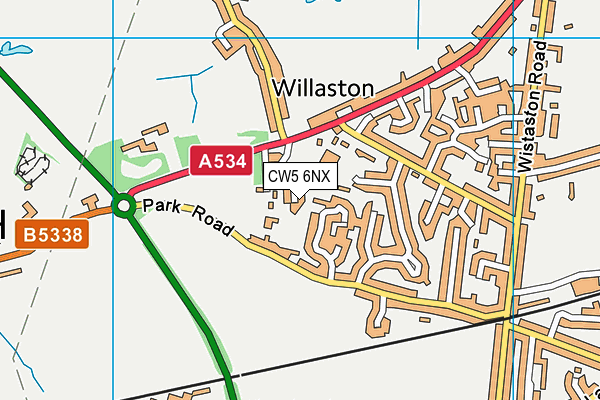 CW5 6NX map - OS VectorMap District (Ordnance Survey) CW5 6NX map - OS VectorMap District (Ordnance Survey)
