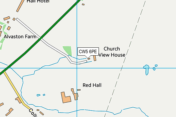 CW5 6PE map - OS VectorMap District (Ordnance Survey) CW5 6PE map - OS VectorMap District (Ordnance Survey)