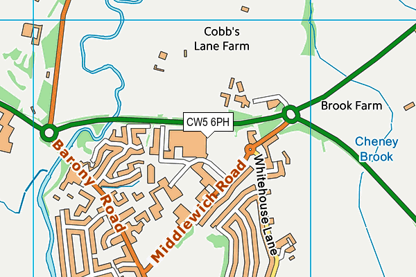 CW5 6PH map - OS VectorMap District (Ordnance Survey) CW5 6PH map - OS VectorMap District (Ordnance Survey)