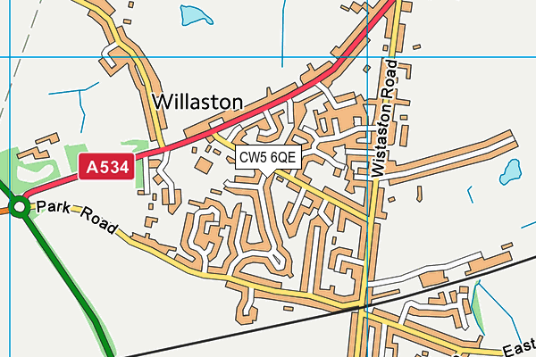 CW5 6QE map - OS VectorMap District (Ordnance Survey) CW5 6QE map - OS VectorMap District (Ordnance Survey)