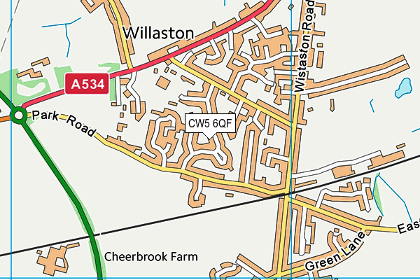 CW5 6QF map - OS VectorMap District (Ordnance Survey) CW5 6QF map - OS VectorMap District (Ordnance Survey)