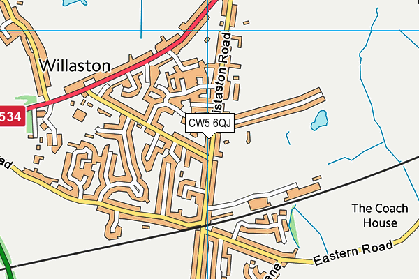 CW5 6QJ map - OS VectorMap District (Ordnance Survey) CW5 6QJ map - OS VectorMap District (Ordnance Survey)
