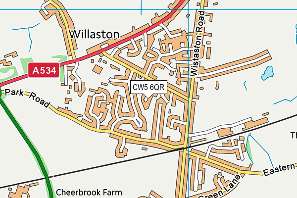 CW5 6QR map - OS VectorMap District (Ordnance Survey) CW5 6QR map - OS VectorMap District (Ordnance Survey)