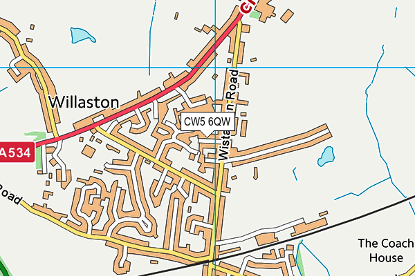CW5 6QW map - OS VectorMap District (Ordnance Survey) CW5 6QW map - OS VectorMap District (Ordnance Survey)