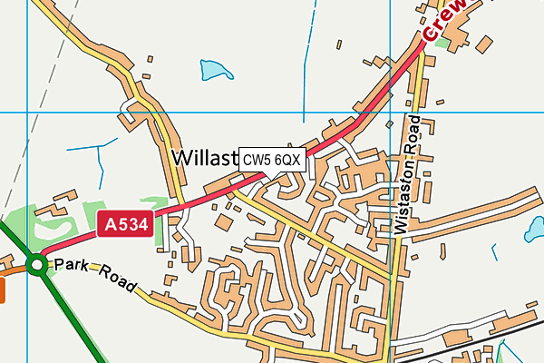 CW5 6QX map - OS VectorMap District (Ordnance Survey) CW5 6QX map - OS VectorMap District (Ordnance Survey)