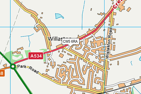 CW5 6RA map - OS VectorMap District (Ordnance Survey) CW5 6RA map - OS VectorMap District (Ordnance Survey)