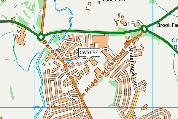 CW5 6RF map - OS VectorMap District (Ordnance Survey) CW5 6RF map - OS VectorMap District (Ordnance Survey)