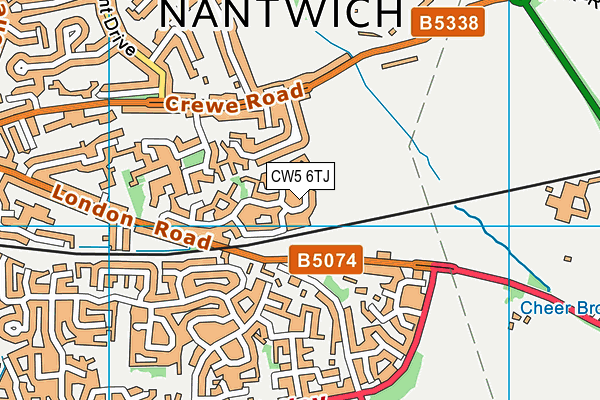 CW5 6TJ map - OS VectorMap District (Ordnance Survey) CW5 6TJ map - OS VectorMap District (Ordnance Survey)