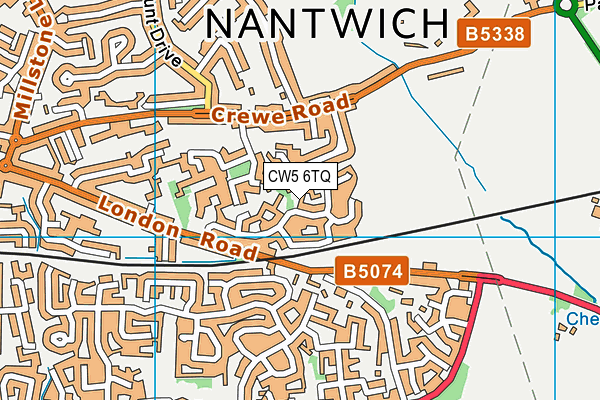 CW5 6TQ map - OS VectorMap District (Ordnance Survey) CW5 6TQ map - OS VectorMap District (Ordnance Survey)