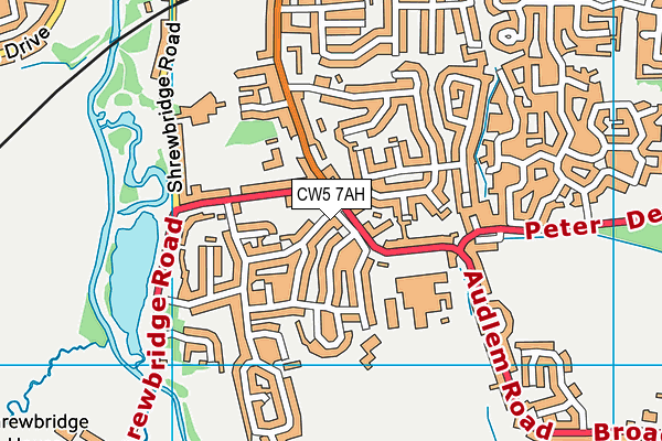 CW5 7AH map - OS VectorMap District (Ordnance Survey) CW5 7AH map - OS VectorMap District (Ordnance Survey)