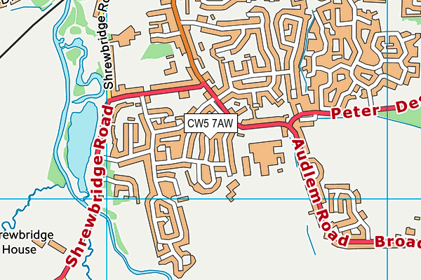 CW5 7AW map - OS VectorMap District (Ordnance Survey) CW5 7AW map - OS VectorMap District (Ordnance Survey)