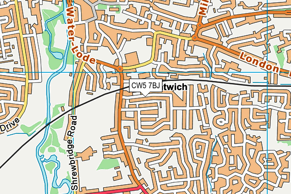 CW5 7BJ map - OS VectorMap District (Ordnance Survey) CW5 7BJ map - OS VectorMap District (Ordnance Survey)